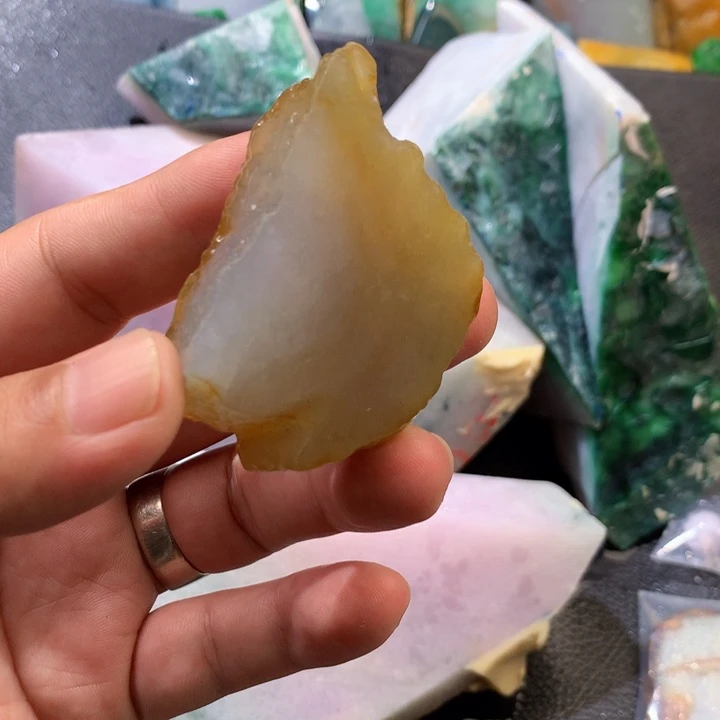 颈饰未镶嵌翡翠缅甸天然翡翠片料牌子珠子平安扣