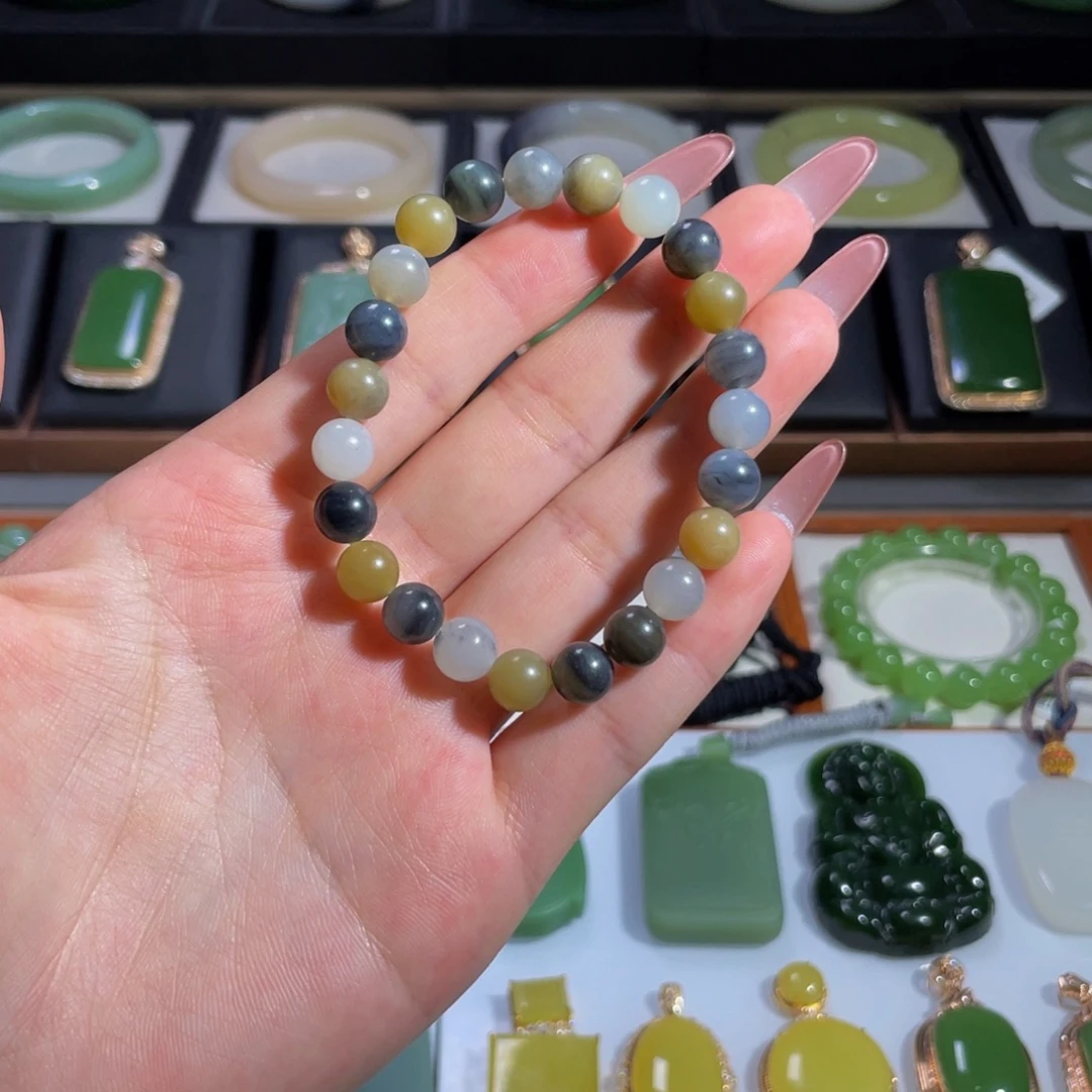 和田玉未镶嵌手串·三色手串