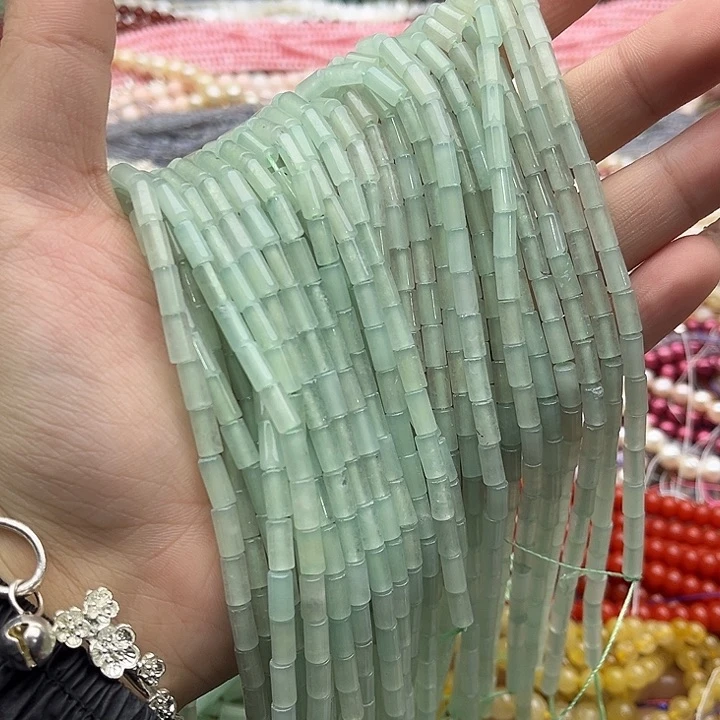 玛瑙/玉髓珠宝半成品未镶嵌一条4/8mm左右东陵玉管珠