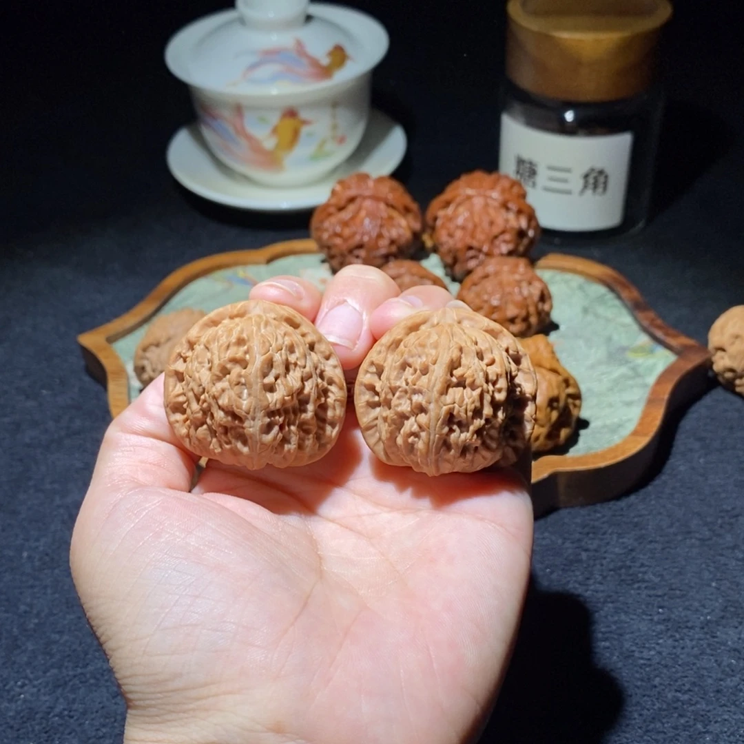 吊坠文玩核桃白狮子38