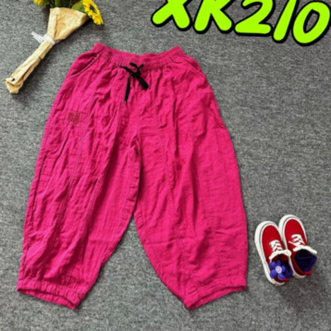 210夏季新款双纱福字刺绣12片南瓜裤设计