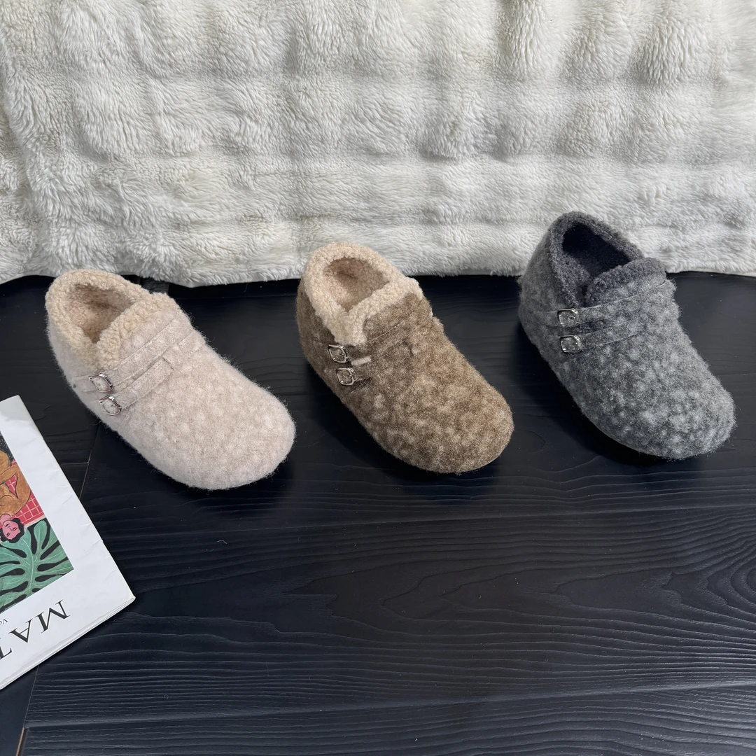 增高9cm升级款毛呢加绒勃肯鞋休闲魔术贴内增高女鞋百搭圆头1