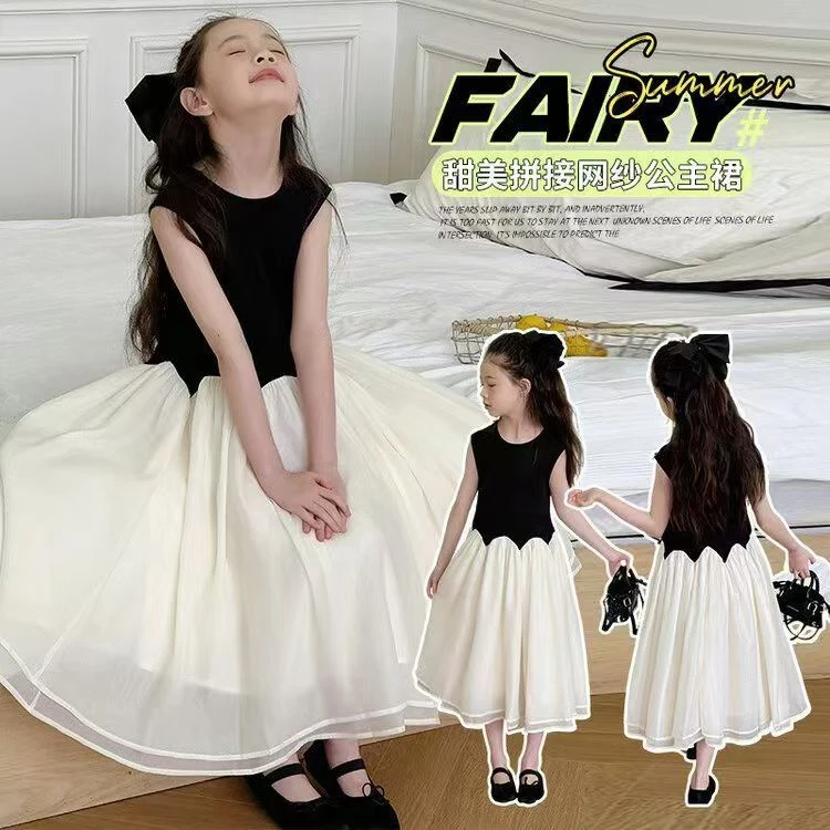 纯色女童12-15岁春季夏季公主裙女连衣裙童裙洋气裙子女童12-15岁