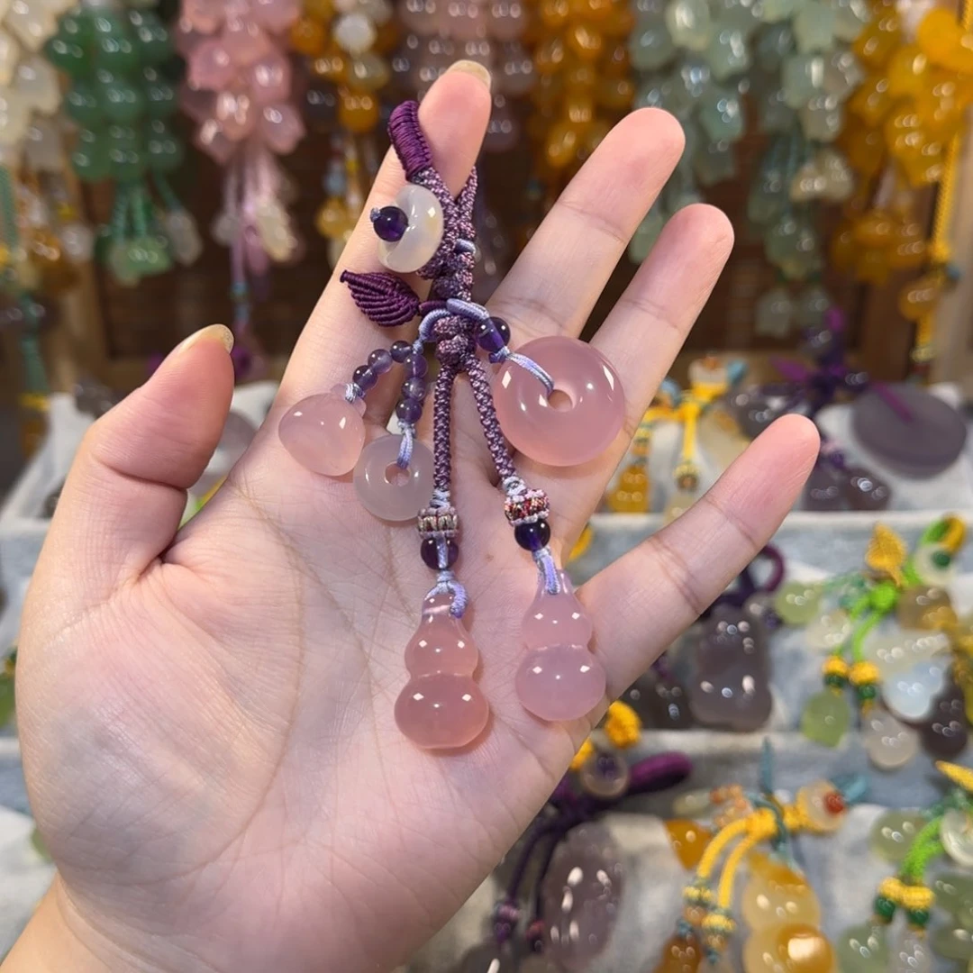 玛瑙/玉髓钥匙挂件未镶嵌