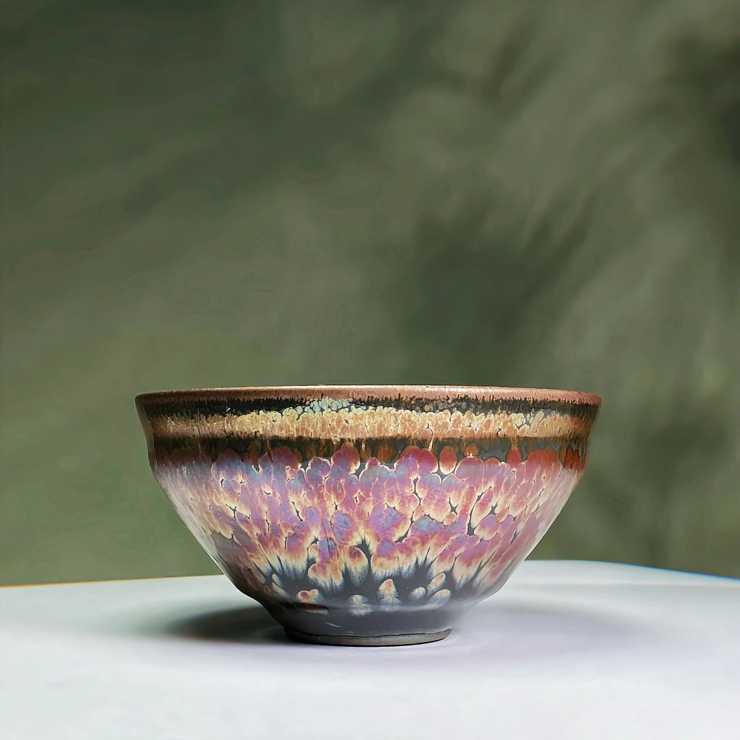 奕合堂彩金油滴建窑建盏纯手工主人杯名家手作原矿原釉品茗杯茶具