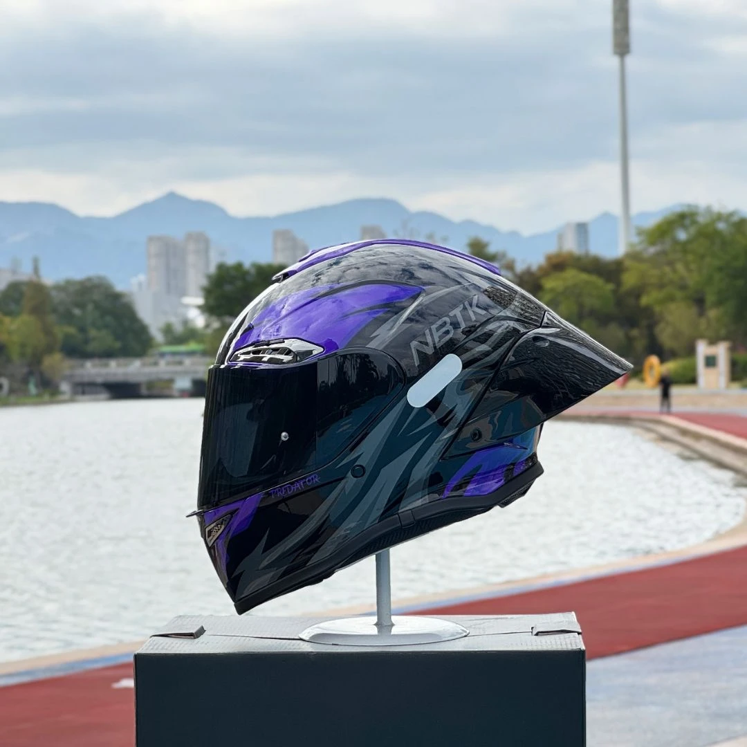 NBTK全盔大尾翼R50仿赛街车复古内置眼镜槽成人3C摩托车头盔