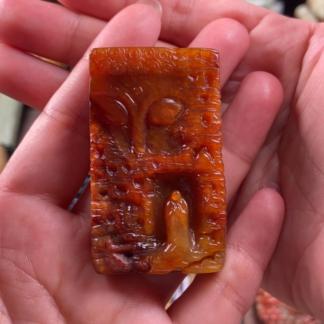 未镶嵌岫玉手把件