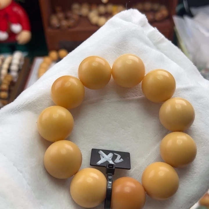 菩提根/象牙果手串卡22圆珠干磨瑕疵