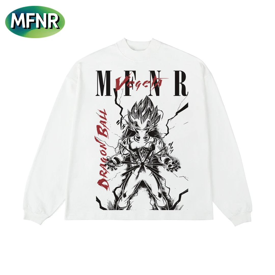 街头美式百搭设计感印花长袖男女秋冬重磅纯棉休闲打底T恤上衣潮