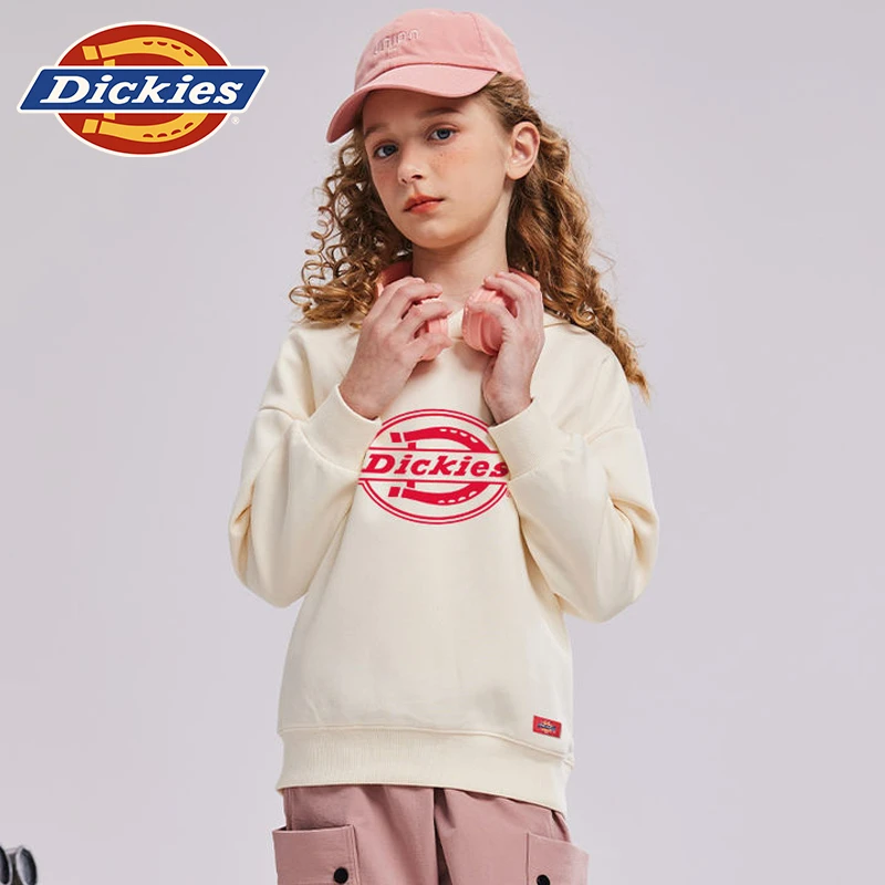 Dickies童装女童卫衣秋季儿童2025新款连帽上衣女孩百搭运动衣服