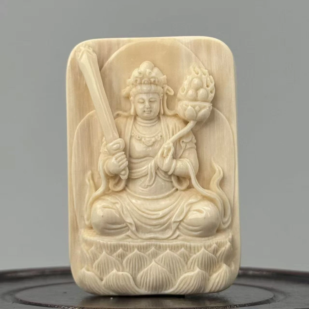 DEZHI/德志【虚空藏】36.6g55*37*15mm大师精工猛犸牙吊坠