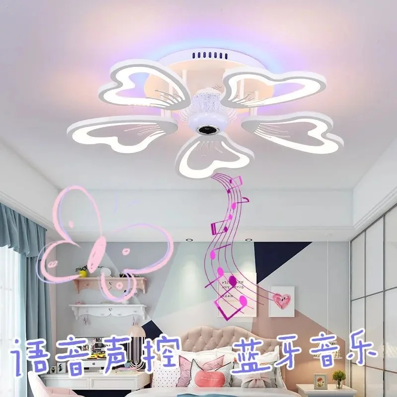 音乐灯主卧吸顶灯智能语音控制亚克力花瓣蓝牙灯具灯饰2025最新款