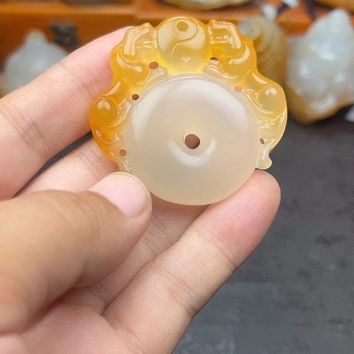 玛瑙/玉髓手把未镶嵌停*