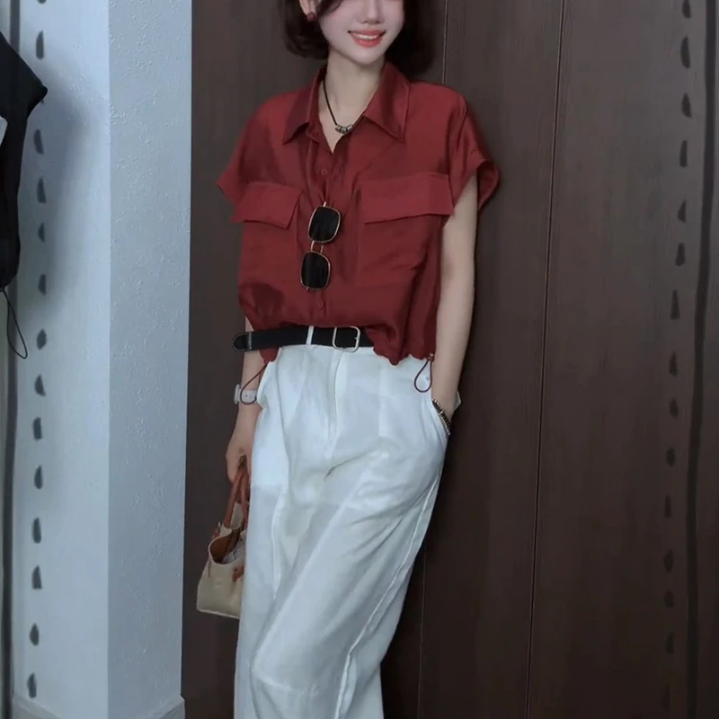 韩版设计感百搭上衣夏季新款高级感显白减龄衬衫女士洋气独特开衫