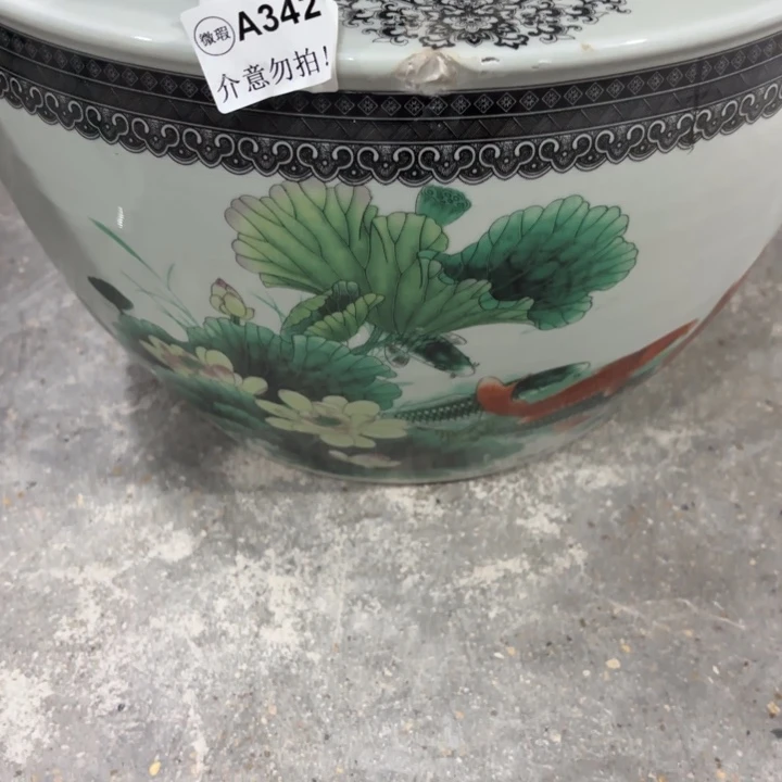 用***3陶瓷鱼缸微瑕尺寸40-25