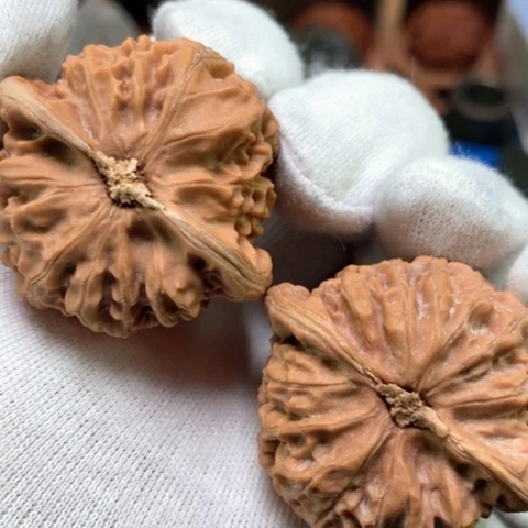 文玩核桃吊坠41全品货头山地红皮桃心玉玺宫灯