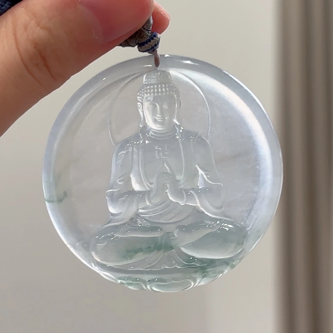 翡翠未镶嵌吊坠(不含链)翡翠如来吊坠多人不退不换