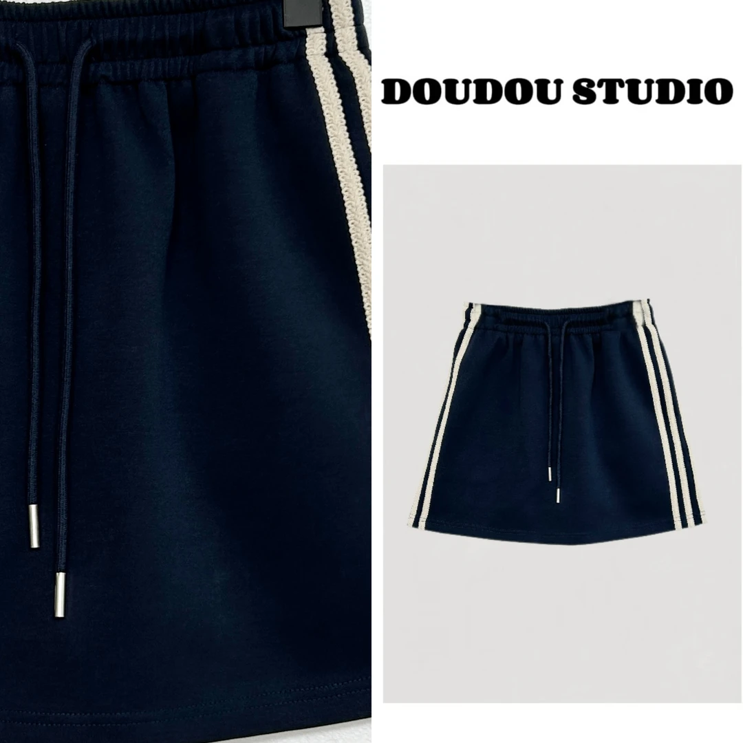 【兜兜】 春夏新款百搭松紧腰休闲短裙 210085