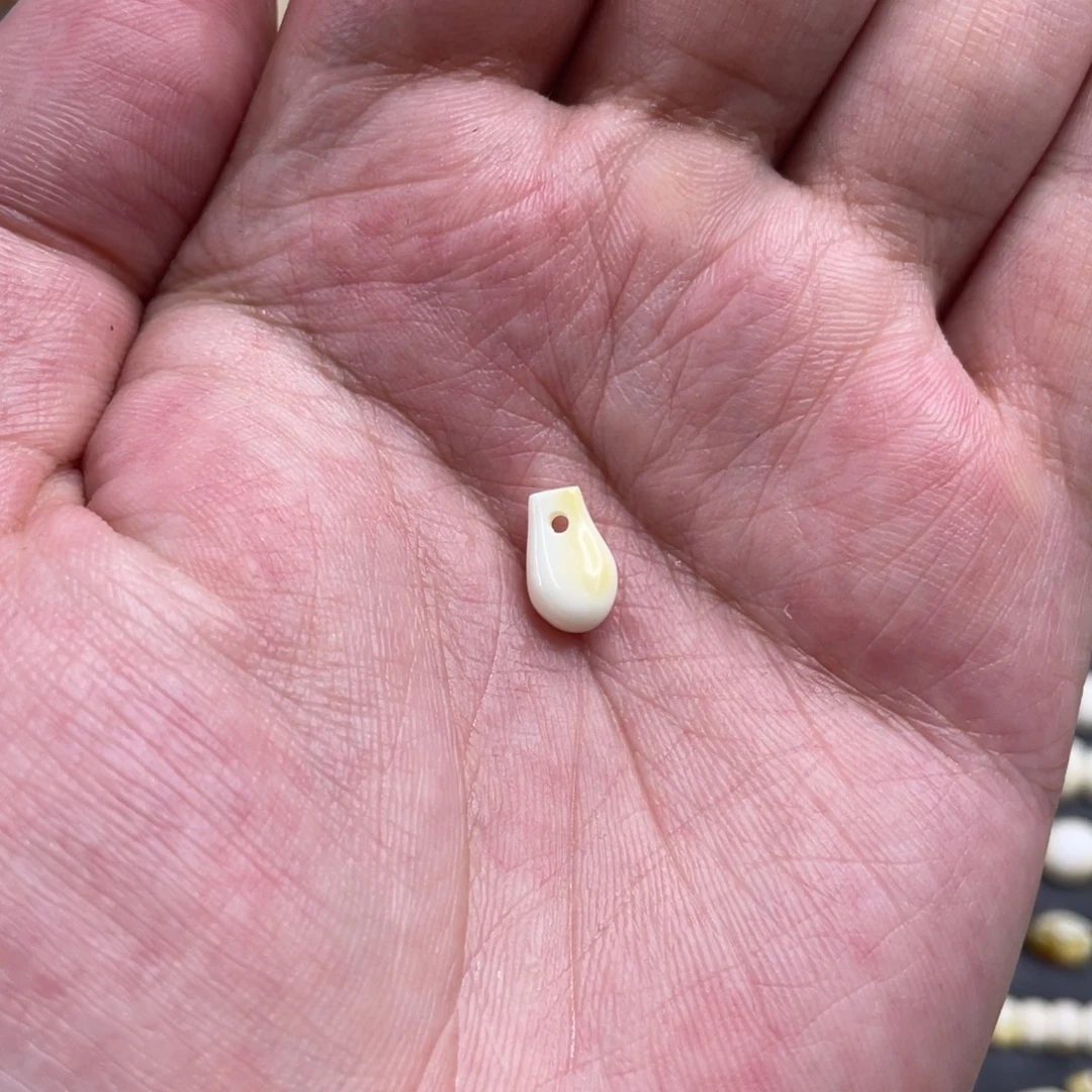 裸石琥珀未镶嵌漆白卡子