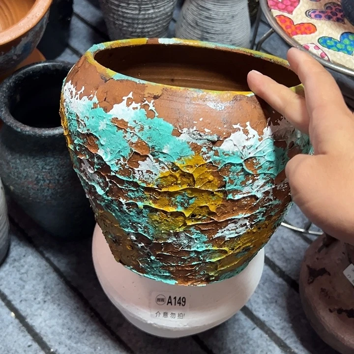 粗陶盆默认打孔高19口19