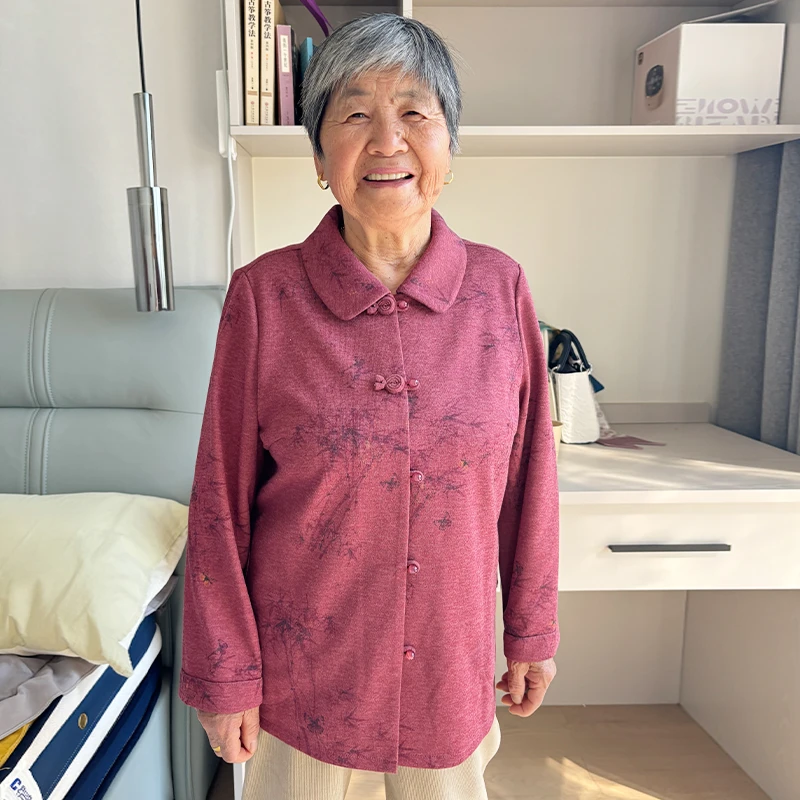 中老年女装外套奶奶新款衬衫长袖国风女妈妈装春装上衣老太太衣服