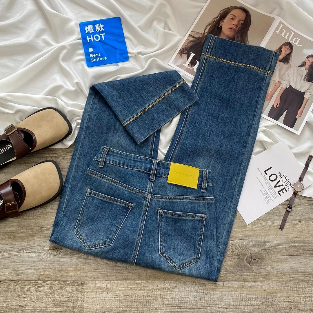 ~闭入减龄穿搭！八分九分直筒牛仔裤女2025夏季新款显瘦时尚牛仔裤