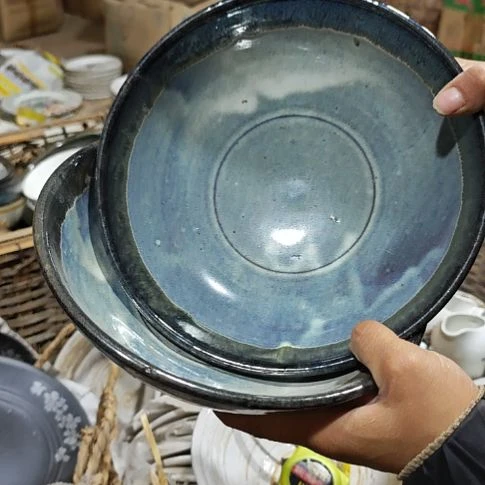 库存微瑕窑变碗两个