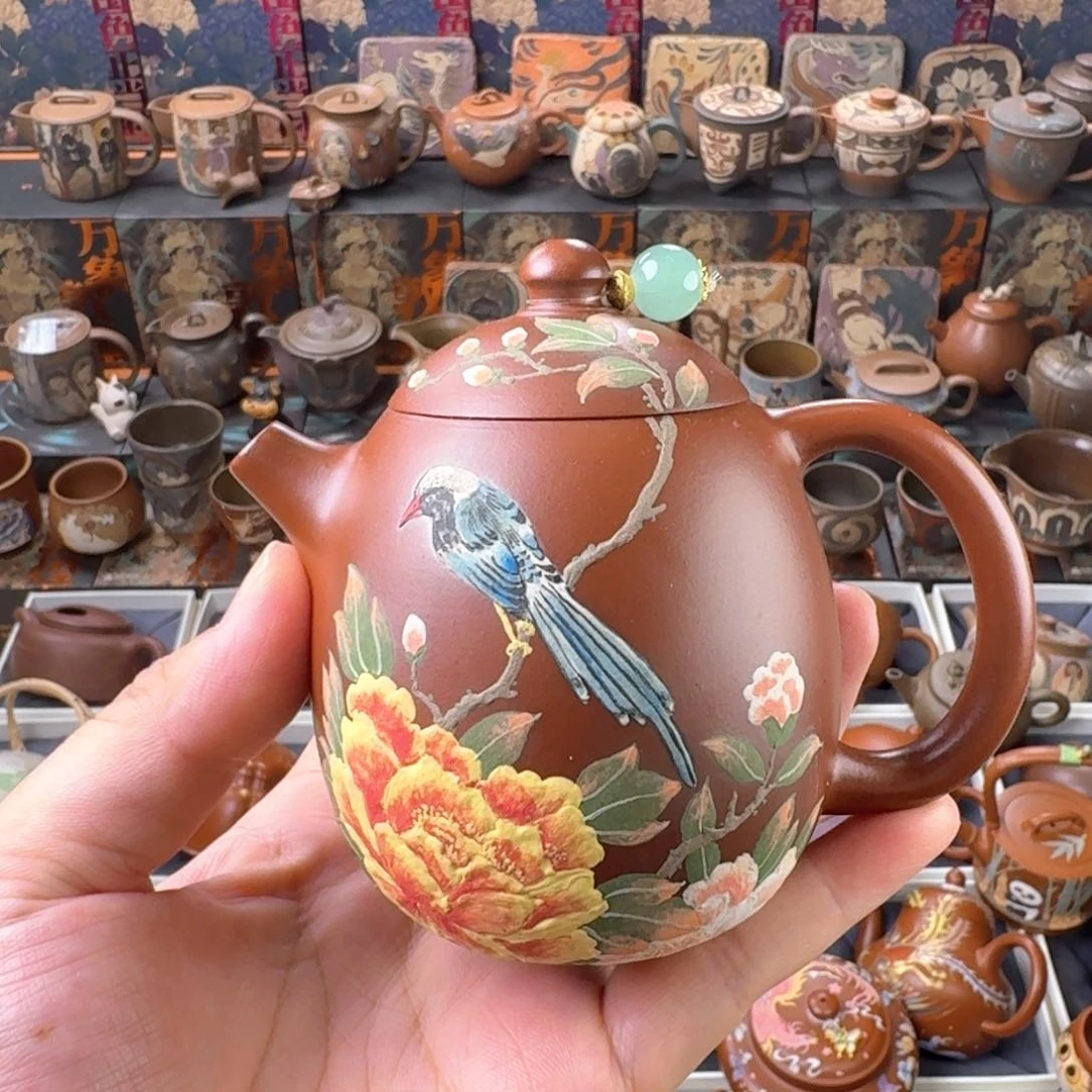 茶壶紫砂200cc精工半手
