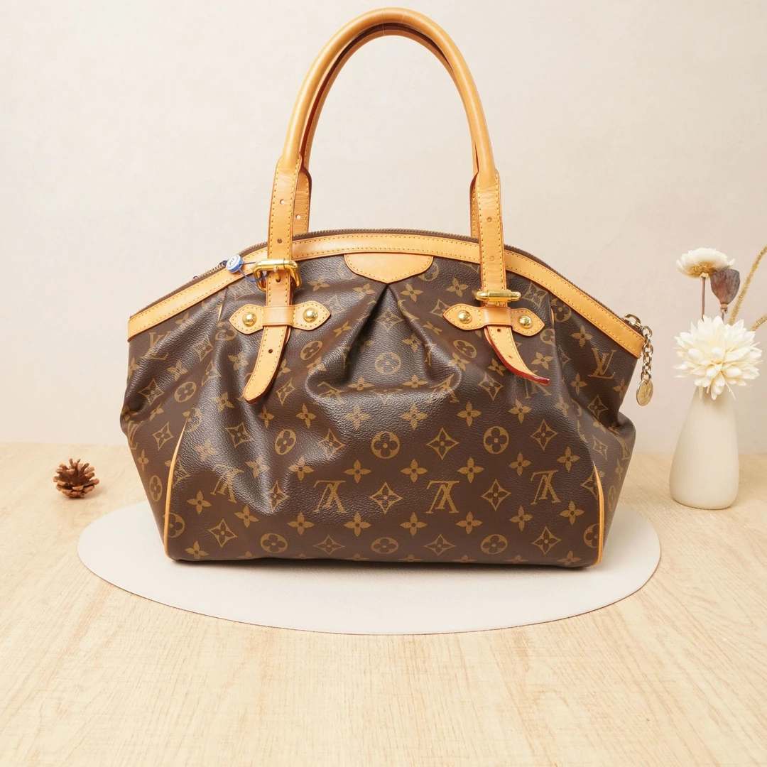 95新 LouisVuitton/路易威登 饺子包大号老花/双肩带/DS025796