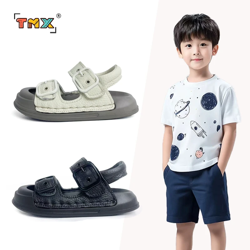 2025夏季新款儿童软底牛皮男童包头沙滩鞋夏款宝宝女童鞋子透气