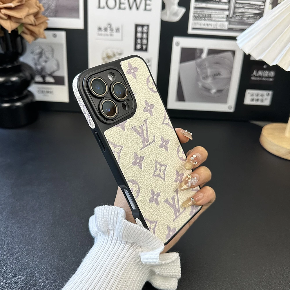 适用苹果16promax手机壳带镜头膜iphone15高档荔枝纹14防摔13老花