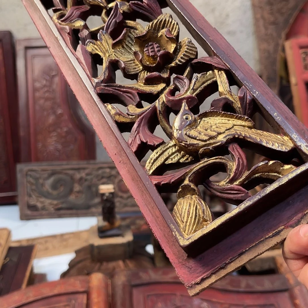 玉***斋香榧木老木雕花板