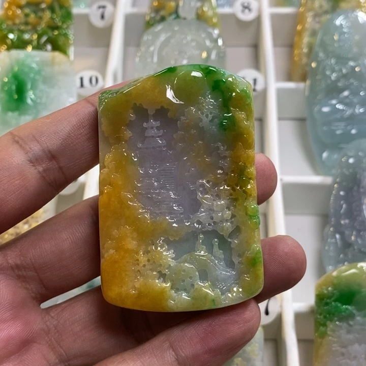 翡翠未镶嵌颈饰用****7山水
