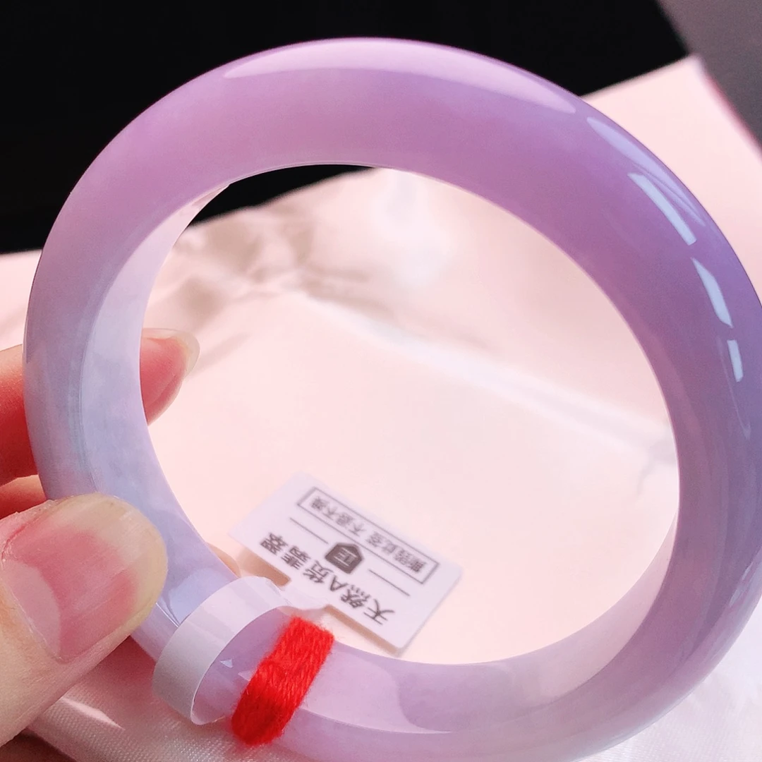 未镶嵌手镯翡翠54冰紫