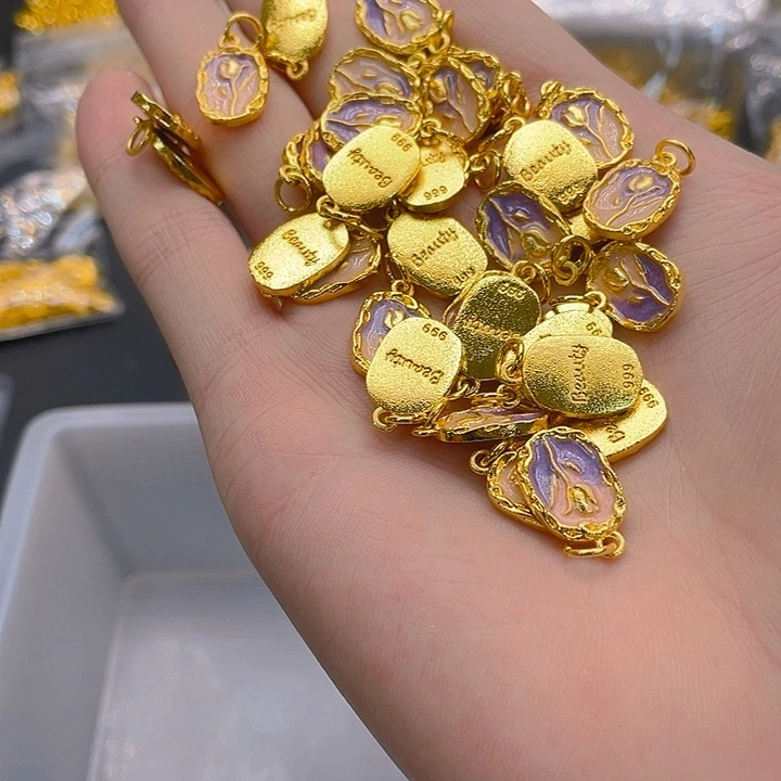 锆石铜合金莫奈花花长牌子1个