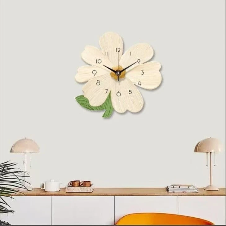 15---花瓣钟表-网红墙上挂钟静音装饰钟表装饰画