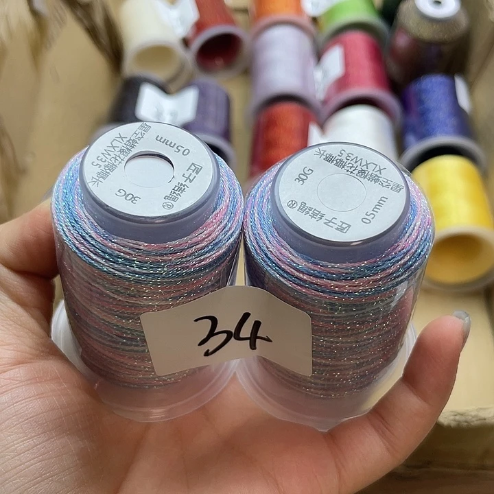 棉34 星空段染蜡手工编织