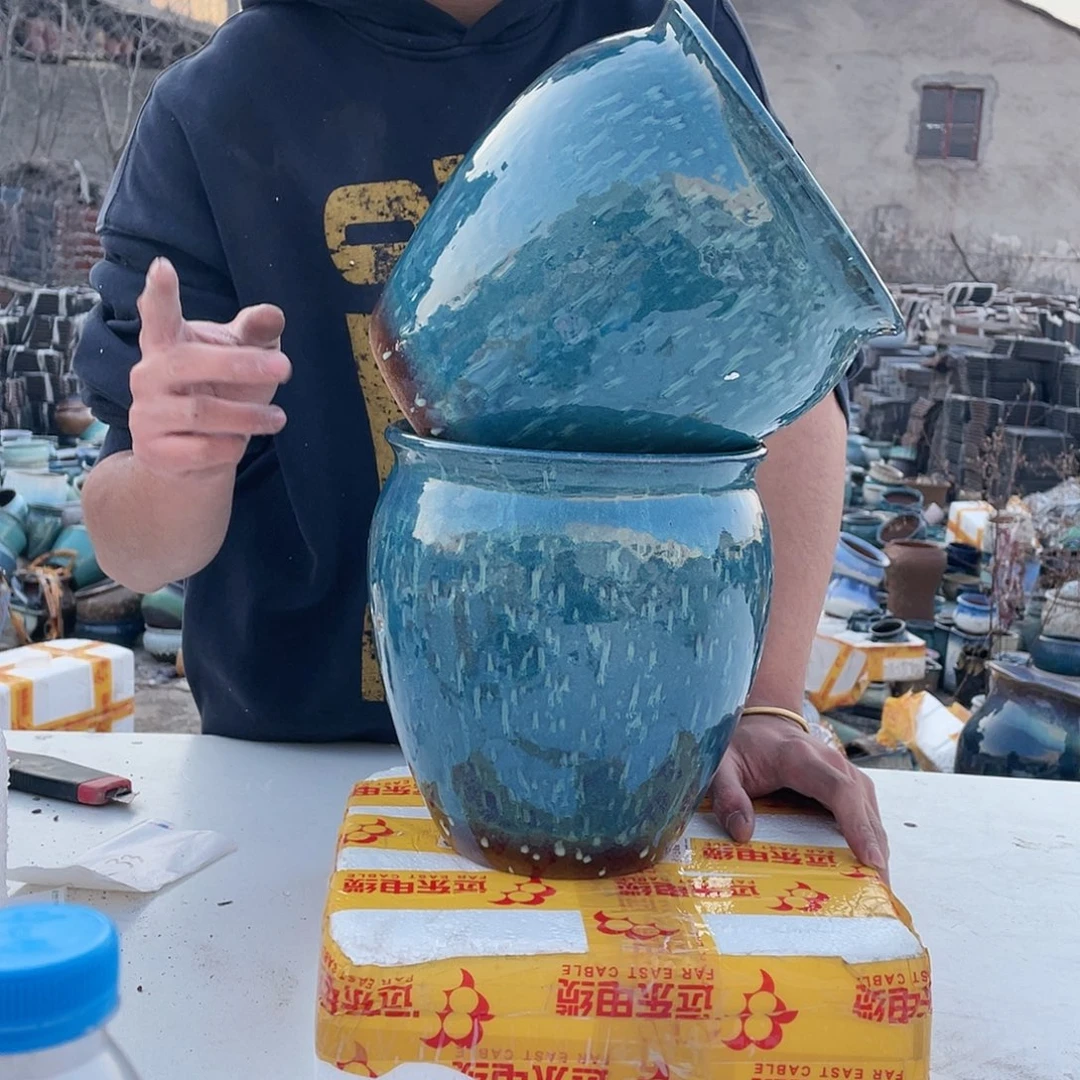 宜兴紫砂粗陶花盆