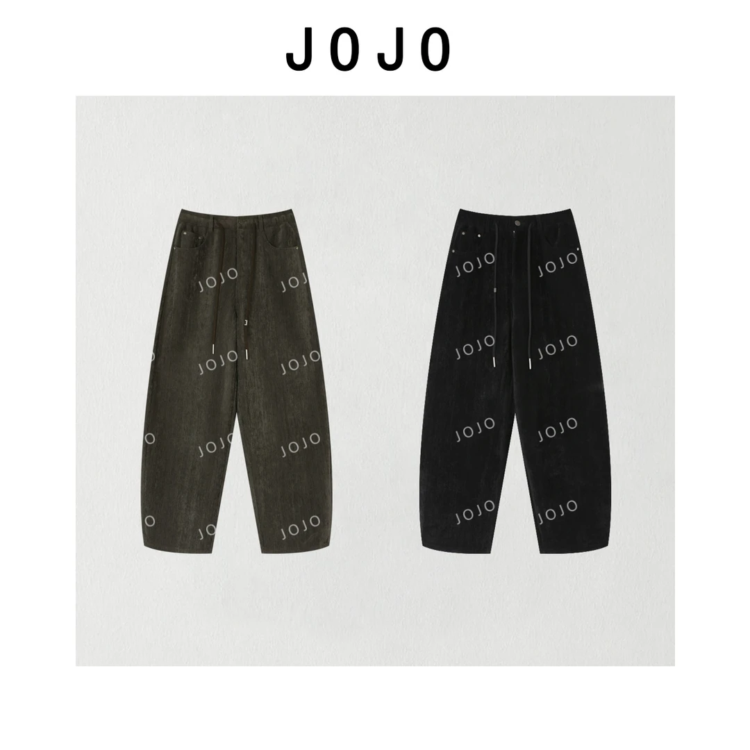 玖了个玖【人字纹休闲裤】2025秋冬新款百搭显瘦长裤 2511C7681