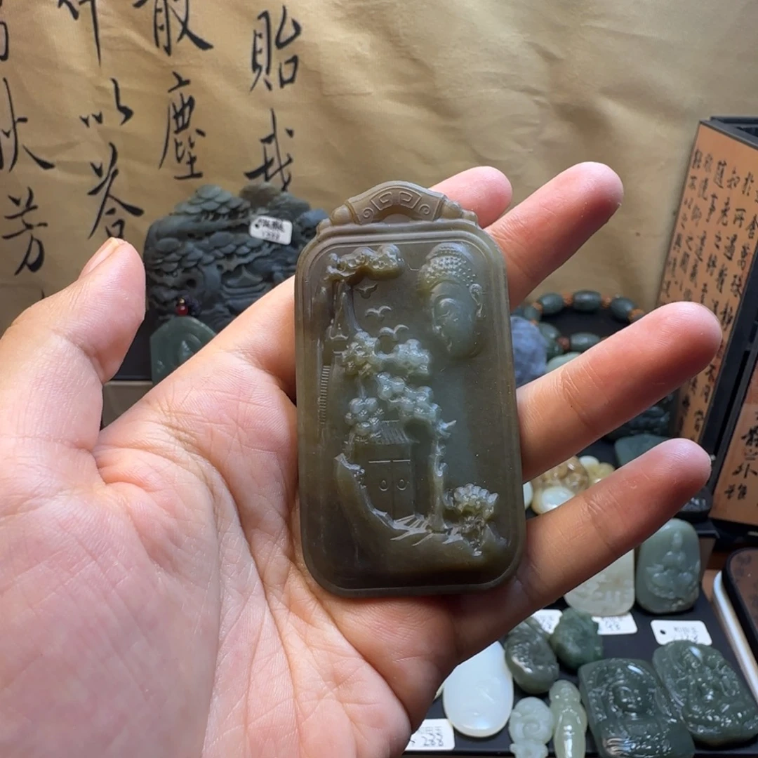 和田玉未镶嵌挂件