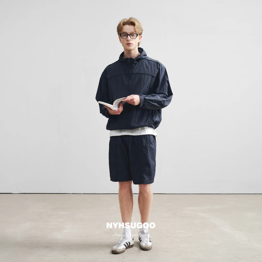 NYHSUGOO/南乙夏季男女同款UPF50+3581轻薄款原纱防晒套装男