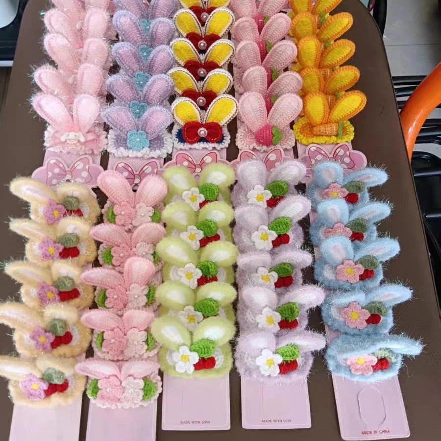 儿童发饰针织兔耳朵组合链接