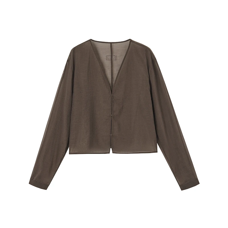 indicia标记商场同款25夏新款极简风长袖空调衫F2B5SY305N