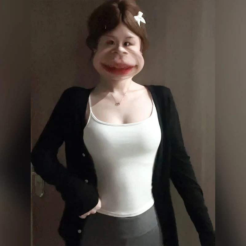 蕉下客黑色防晒开衫配吊带小外搭罩衫薄纱上衣夏季外套薄款2025初