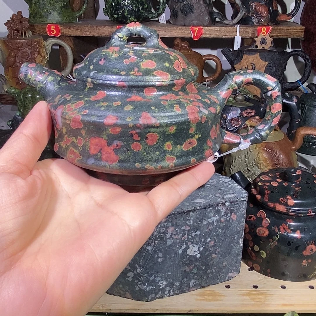 君***早石材梅花玉双线竹鼓