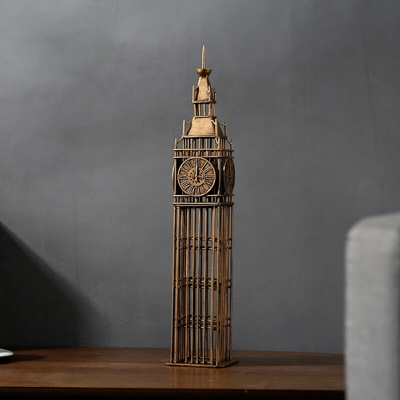 A136帝国大厦世界建筑铁塔金门桥大本钟金属工艺品客厅办公室