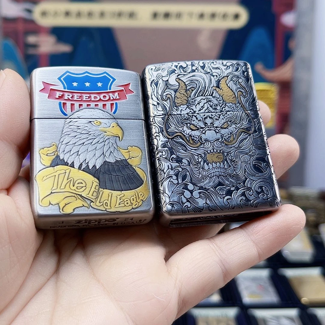 铁用****9白头鹰鱼跃龙门打火机