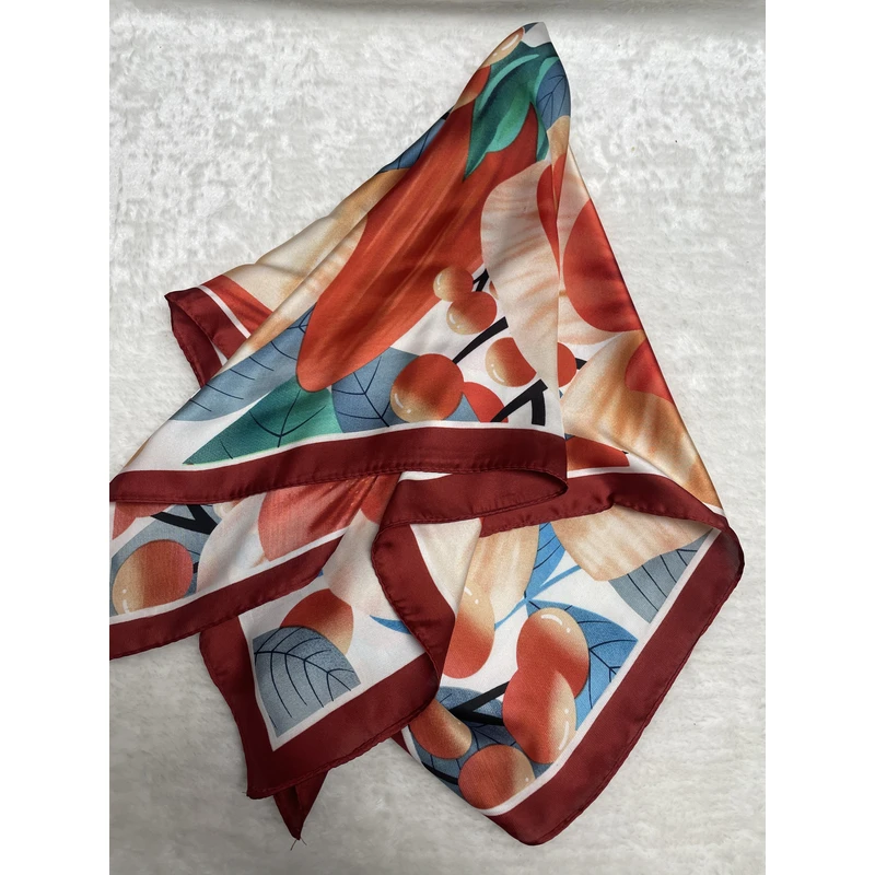 【桃李满园】A216冬季春秋经典时尚优雅方巾百搭气质护颈薄款丝巾