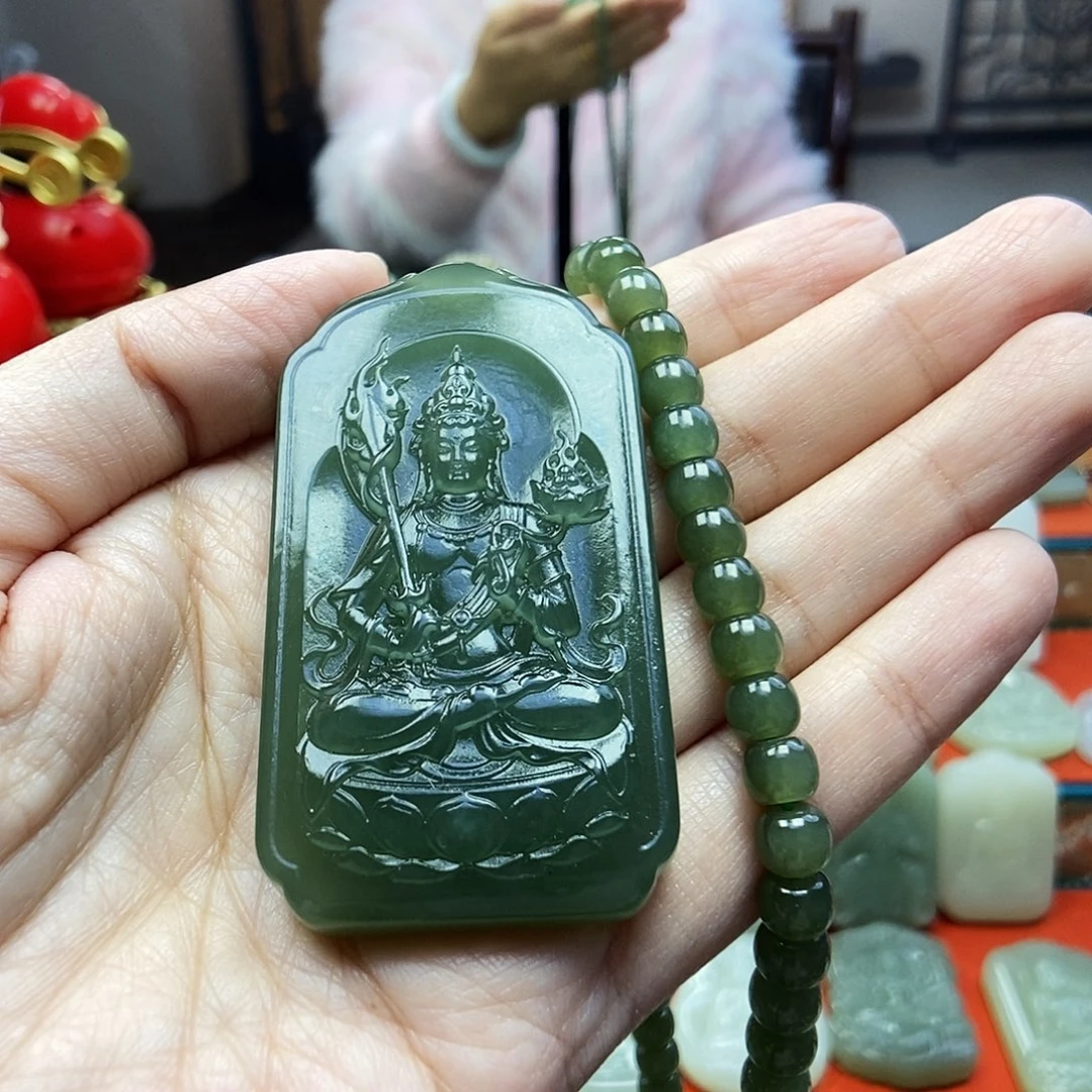 颈饰未镶嵌和田玉小***心