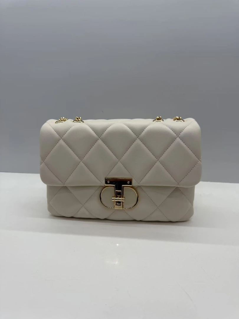 2025新款菱格绣线小香风时尚百搭链条单肩斜挎